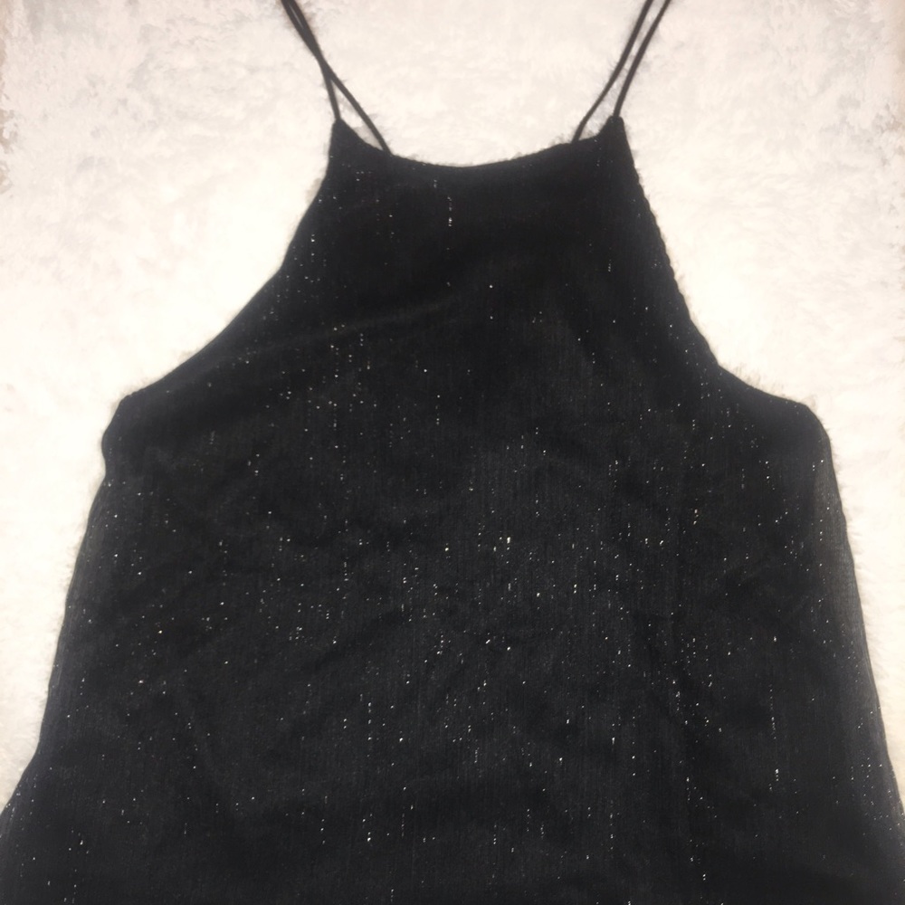 Sparkly black tank top